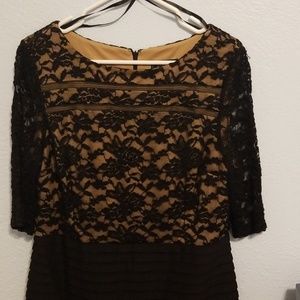 Beautiful black cocktail dress with lace detailing